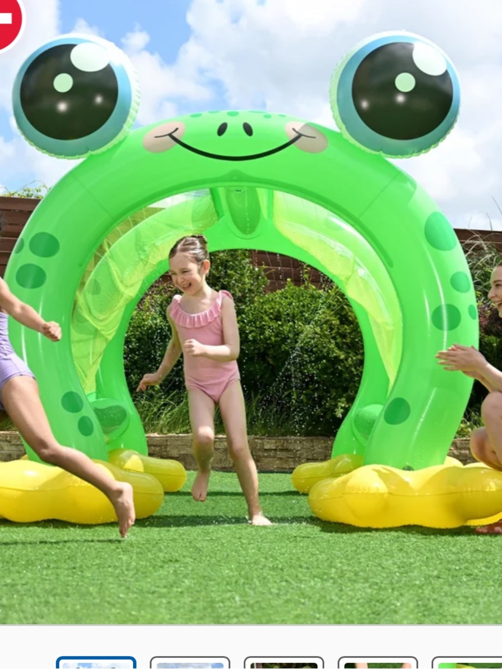 Froggy Fun Inflatable Sprinkler Tunnel